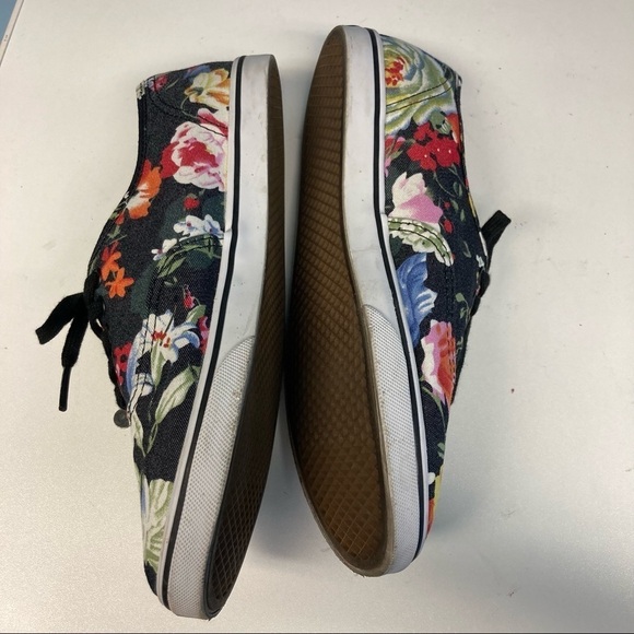 VANS OFF THE WALL Sz 7 Floral Sneakers Like New Condition Sz 7 W Sz 5.5 M - Picture 4 of 8